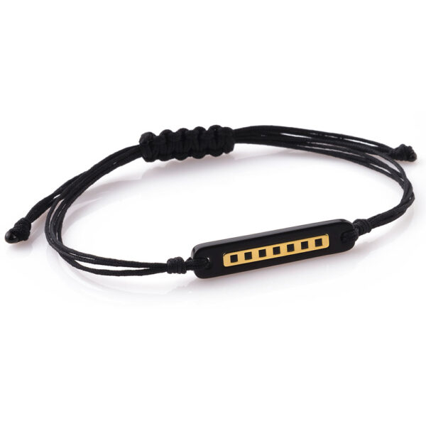 mens gold bracelet dog tag lucky 7 yellow 14k rockmanjewerly 089802 1